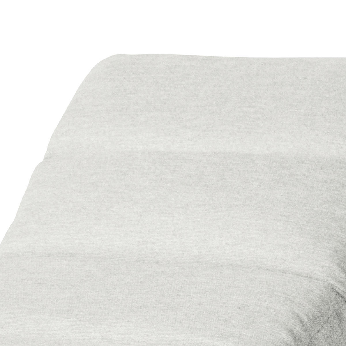 RELAXLIEGE in Webstoff Hellgrau  - Silberfarben/Hellgrau, Design, Textil/Metall (65/65/171cm) - Livetastic