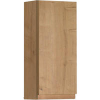 HÄNGESCHRANK 30/64/17 cm  - Eichefarben, Design, Glas/Holzwerkstoff (30/64/17cm)