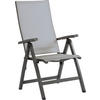 KLAPPSESSEL Netzbespannung Anthrazit, Silberfarben  - Anthrazit/Silberfarben, Design, Textil/Metall (60/113/75cm) - Stern