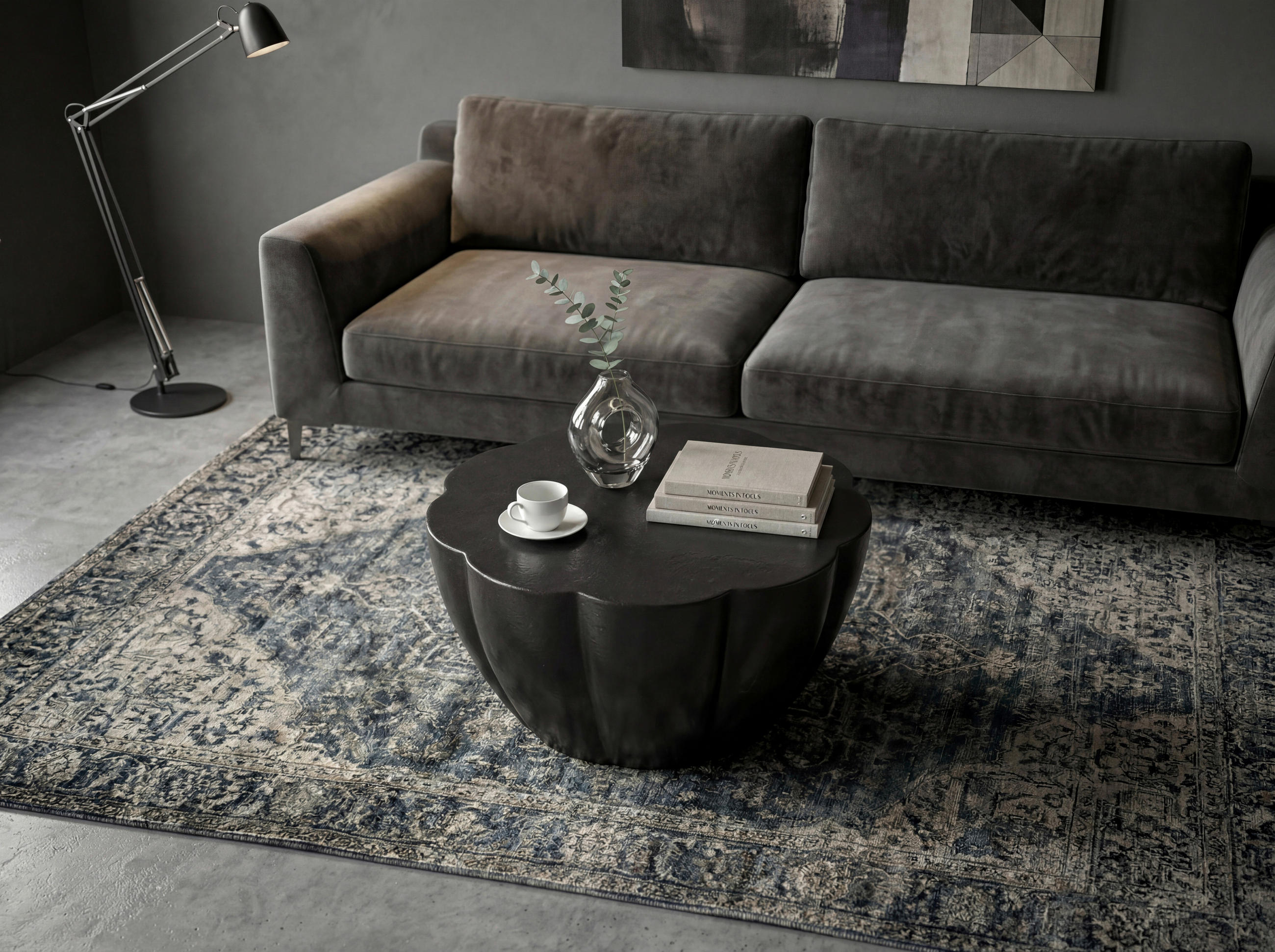 COUCHTISCH WL7.468 60/60/36 cm rund Schwarz  - Schwarz, Design, Metall (60/60/36cm) - MID.YOU