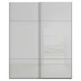 SCHWEBETÜRENSCHRANK 162/223/68 cm 2-türig Grau  - Alufarben/Grau, KONVENTIONELL, Glas/Holzwerkstoff (162/223/68cm) - Novel