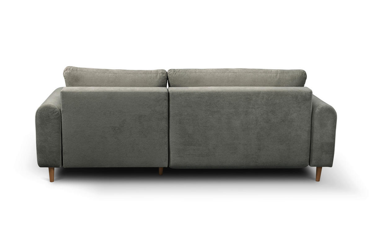 ECKSOFA Struktur Grau  - Naturfarben/Grau, Design, Holz/Textil (230/150cm) - MID.YOU