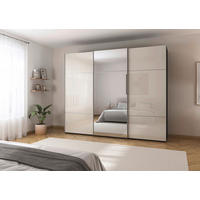 SCHWEBETÜRENSCHRANK 271/223/68 cm 3-türig Schwarz, Champagner  - Champagner/Alufarben, KONVENTIONELL, Glas/Holzwerkstoff (271/223/68cm) - Novel