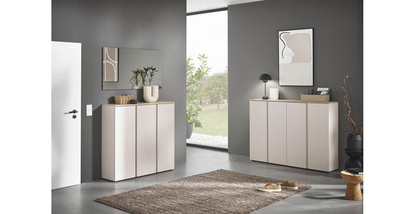 SCHUHSCHRANK 158,2/113,2/34 cm  - Kaschmir/Eichefarben, Design, Holzwerkstoff/Kunststoff (158,2/113,2/34cm) - Voleo