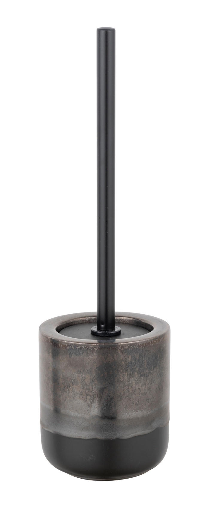 WC-BÜRSTENGARNITUR - Dunkelgrau/Grau, KONVENTIONELL, Keramik/Kunststoff (11,5/38,5/11,5cm) - Schöner Wohnen