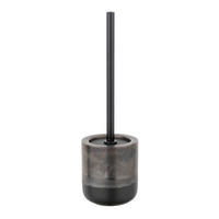 WC-BÜRSTENGARNITUR - Dunkelgrau/Grau, KONVENTIONELL, Keramik/Kunststoff (11,5/38,5/11,5cm) - Schöner Wohnen