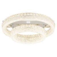 LED-DECKENLEUCHTE 60/19,5 cm   - Klar/Chromfarben, KONVENTIONELL, Glas/Kunststoff (60/19,5cm) - Globo