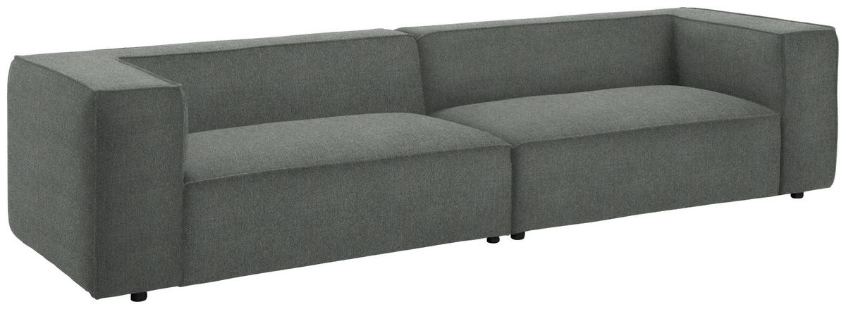 VIERSITZER-SOFA in Chenille Dunkelgrau  - Dunkelgrau/Schwarz, Design, Kunststoff/Textil (300/66/104cm) - W.Schillig