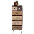 KOMMODE  in 40/108/35 cm  - Dunkelbraun/Multicolor, LIFESTYLE, Holz/Metall (40/108/35cm) - Landscape