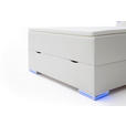 BOXSPRINGBETT 120/200 cm  in Weiß  - Silberfarben/Weiß, Design, Kunststoff/Textil (120/200cm) - Xora