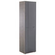 VITRINE  in furniert Eiche Schwarz, Eichefarben - Eichefarben/Anthrazit, Design, Glas/Holz (50/190/37cm) - Novel
