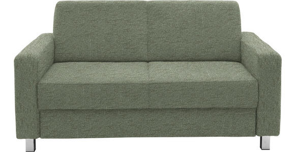 2-SITZER-SOFA in Flachgewebe Hellgrün - Chromfarben/Hellgrün, Design, Textil/Metall (158/83/85cm) - Xora