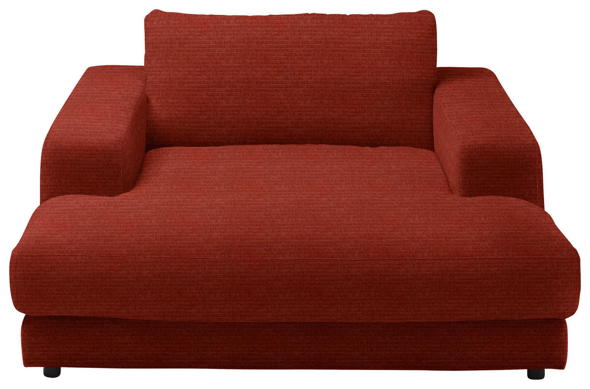 XXL-SESSEL in Chenille Rostfarben  - Rostfarben/Schwarz, Design, Kunststoff/Textil (150/86/170cm) - Lomoco