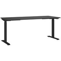 SCHREIBTISCH höhenverstellbar  - Graphitfarben/Schwarz, MODERN, Holzwerkstoff/Metall (180/80/72-120cm) - Germania