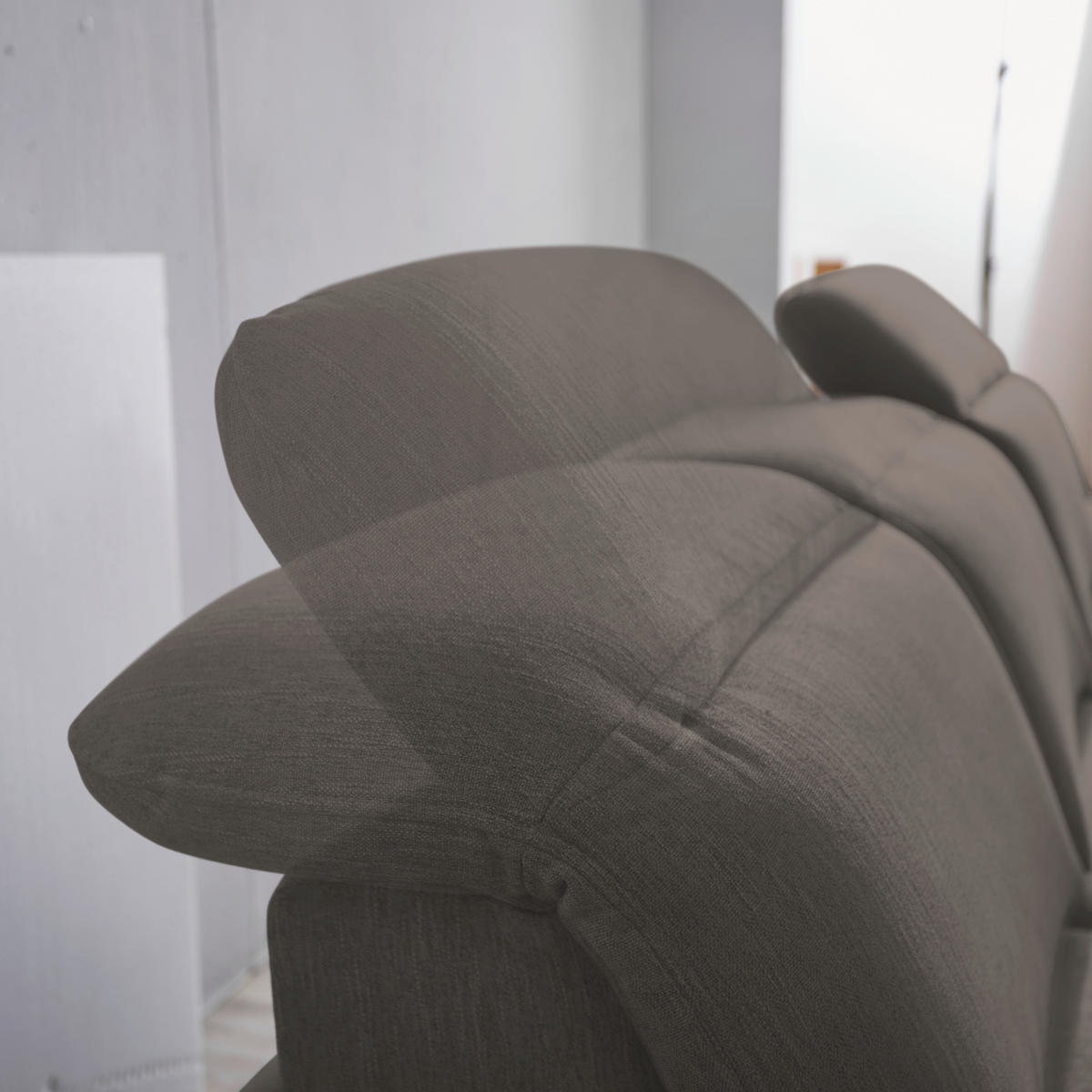 HÖRNSOFFA i vävt tyg gråbrun  - gråbrun/svart, Design, metall/textil (293/197cm) - MID.YOU