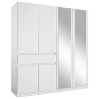 DREHTÜRENSCHRANK  in Weiß  - Weiß, Design, Glas/Holzwerkstoff (181/197/54cm) - Rauch Möbel
