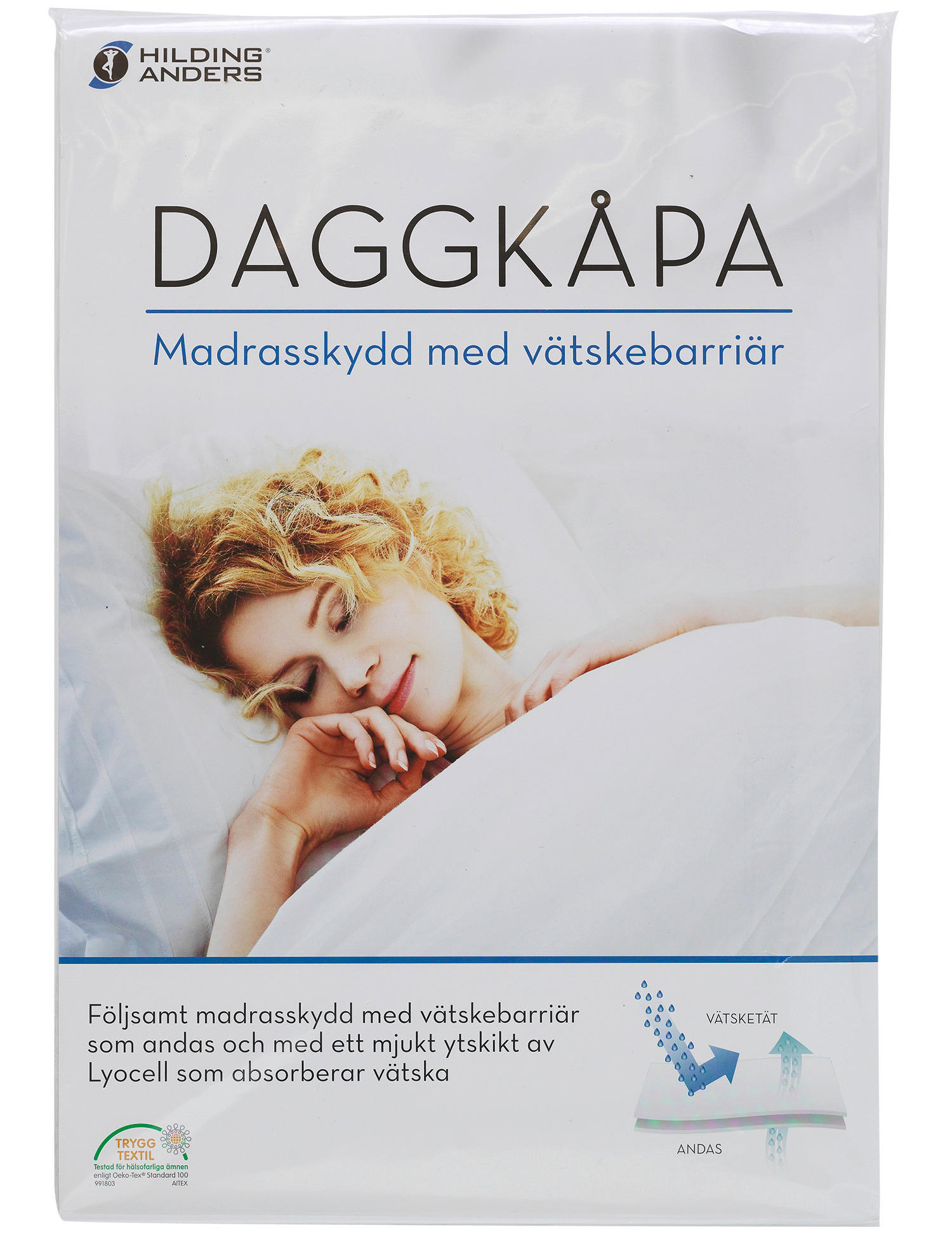 VATTENTÄTT MADRASSKYDD   160/200 cm  - vit, Klassisk, textil (160/200cm)