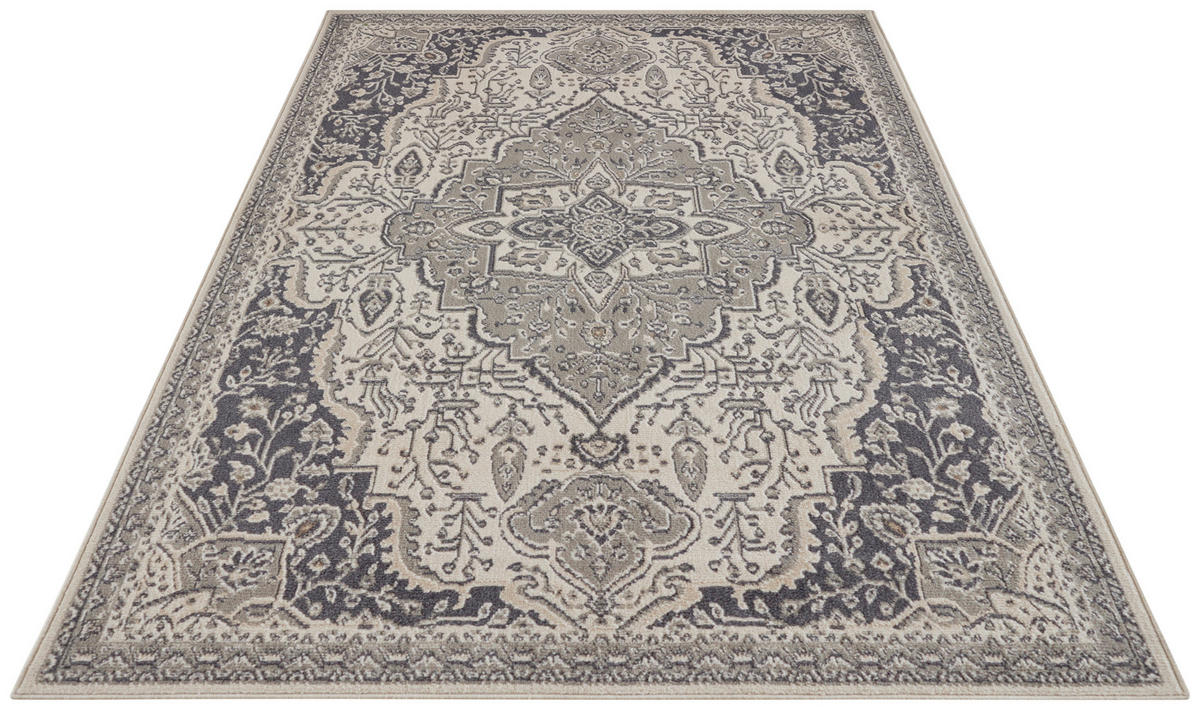 FLACHWEBETEPPICH 120/170 cm Terrain Grau  - Grau, Design, Kunststoff/Textil (120/170cm)