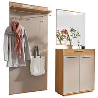 GARDEROBE 3-teilig  in 180/195/37 cm  - Taupe/Eichefarben, Design, Holz/Holzwerkstoff (180/195/37cm) - Novel