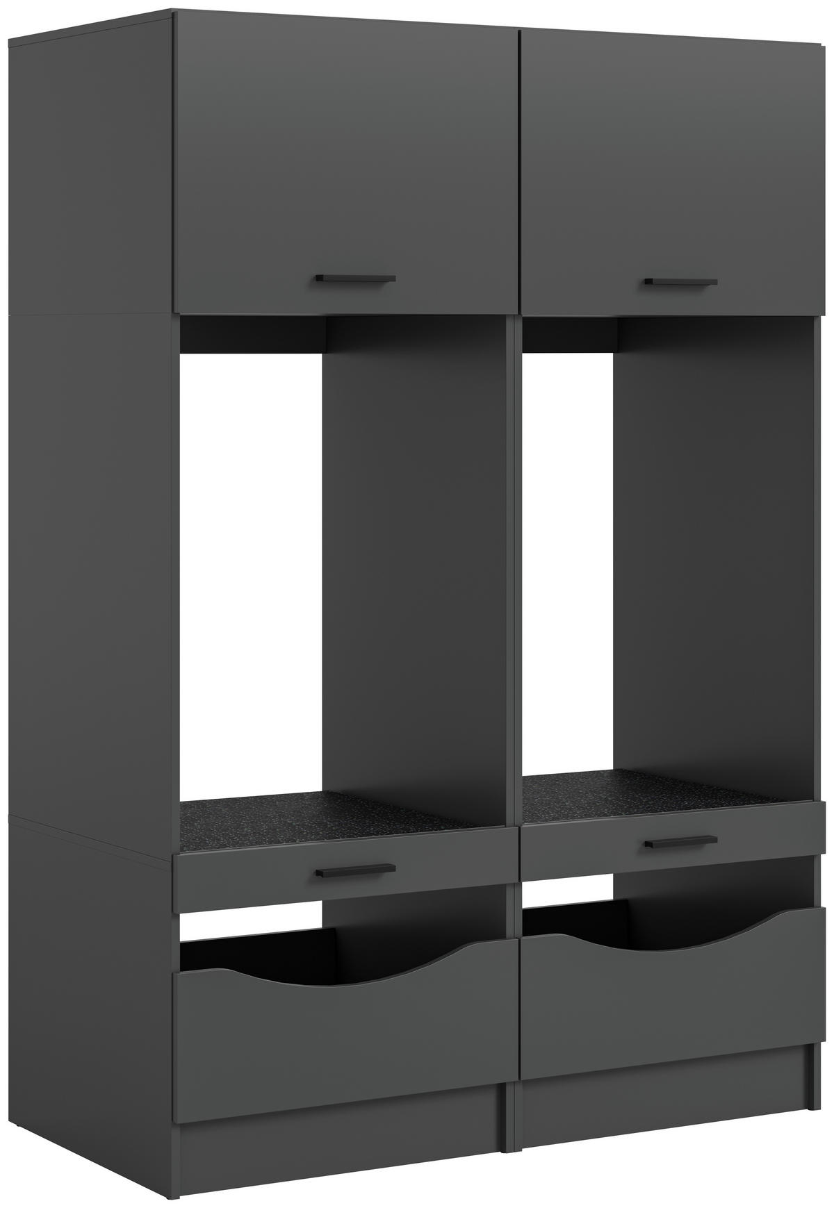 HAUSWIRTSCHAFTSRAUM 133/195/68 cm  in Anthrazit  - Anthrazit, Basics, Holzwerkstoff (133/195/68cm) - MID.YOU