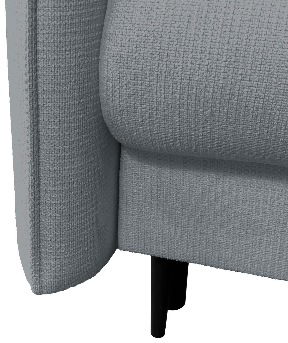 SCHLAFSOFA Webstoff Grau  - Schwarz/Weiß, Design, Holz/Kunststoff (216/96/102cm) - MID.YOU