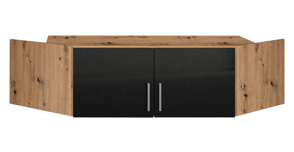 AUFSATZSCHRANK 117/39/117 cm Dunkelgrau, Eiche Artisan - Dunkelgrau/Silberfarben, Design, Holzwerkstoff/Kunststoff (117/39/117cm) - Carryhome