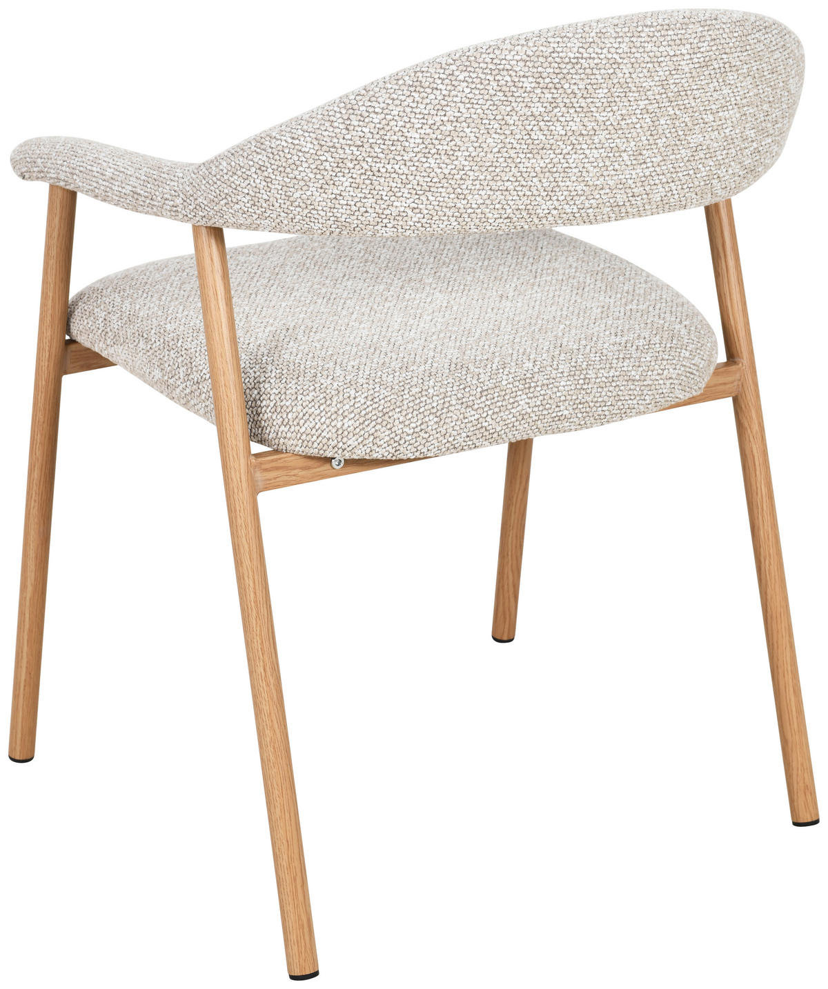 ARMLEHNSTUHL   Bouclé  - Taupe/Walnussfarben, Basics, Holz/Textil (59/75/62cm) - Livetastic