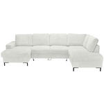 WOHNLANDSCHAFT Creme Cord  - Creme/Schwarz, KONVENTIONELL, Textil/Metall (148/303/197cm) - Carryhome