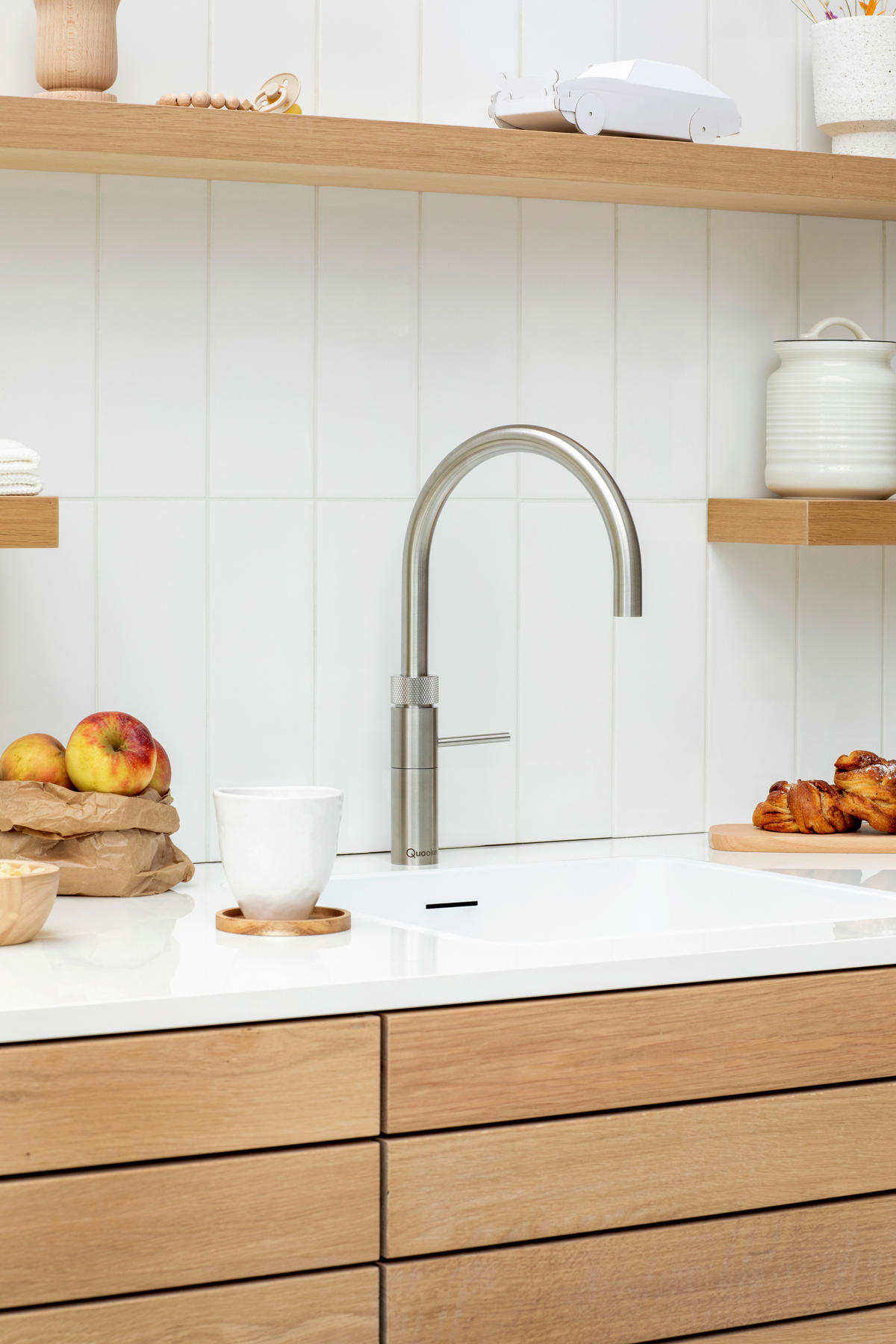 KÜCHENARMATUR Fusion Round  - Edelstahlfarben, Basics, Metall (4/36,6/25,1cm) - Quooker