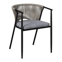 GARTENSTUHL Eisen Grau, Beige  - Beige/Grau, MODERN, Kunststoff/Textil (58/75/57cm) - Ambia Garden