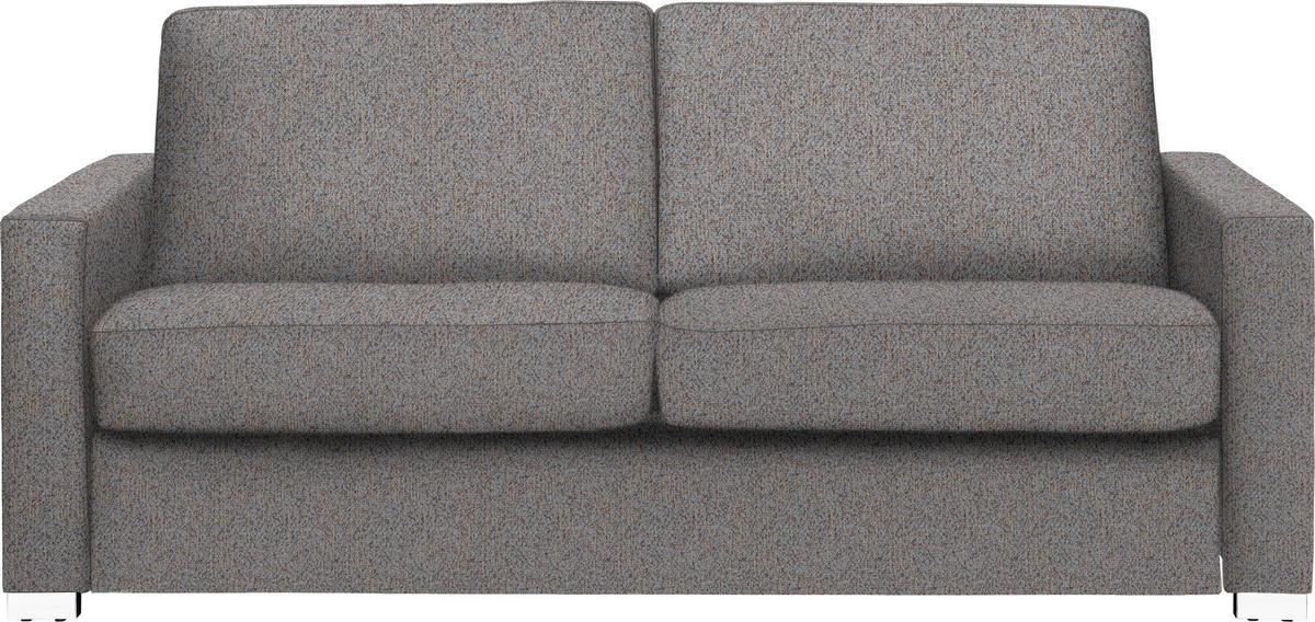 SCHLAFSOFA Webstoff Blau, Braun  - Chromfarben/Blau, KONVENTIONELL, Textil/Metall (188/86/97cm) - Novel