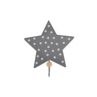 GARDEROBENHAKEN 1 Stück  in Grau  - Grau, Basics, Holzwerkstoff/Metall (13,5/15,5/4,5cm) - My Baby Lou