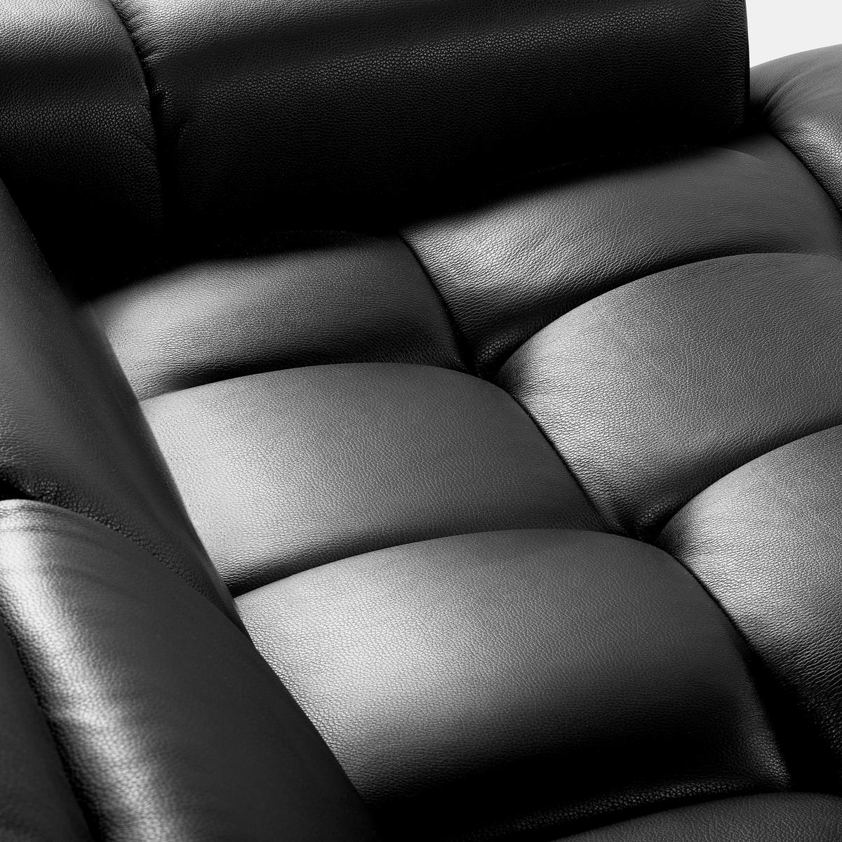 ECKSOFA  Echtleder Anthrazit  - Anthrazit/Schwarz, Design, Leder/Kunststoff (274/177cm) - Livetastic