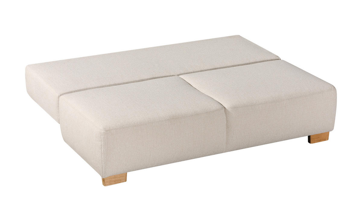 BOXSPRINGSOFA in Webstoff Bordeaux  - Bordeaux/Naturfarben, MODERN, Holz/Textil (205/93/108cm) - Venda