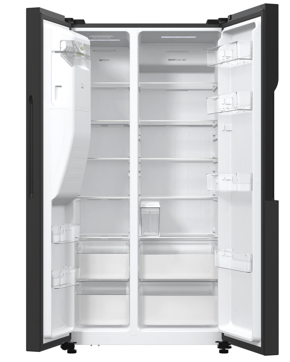 SIDE-BY-SIDE 91,5/178,6/69,8 cm NRR9185ESBXL  - Schwarz, Basics, Glas/Kunststoff (91,5/178,6/69,8cm) - Gorenje
