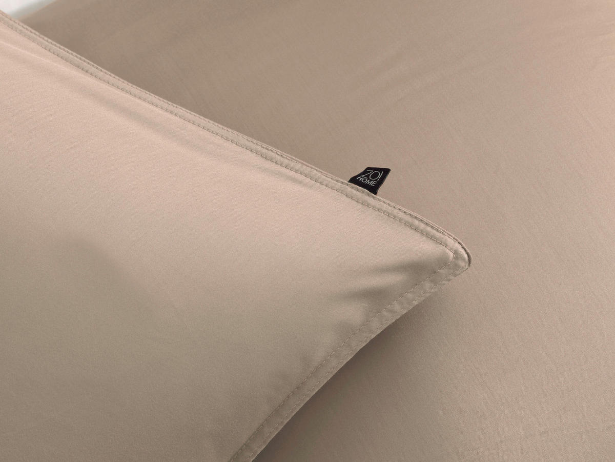 BETTWÄSCHE 3-teilig Satinado Makosatin 200/200 cm  - Sandfarben, Basics, Textil (200/200cm)