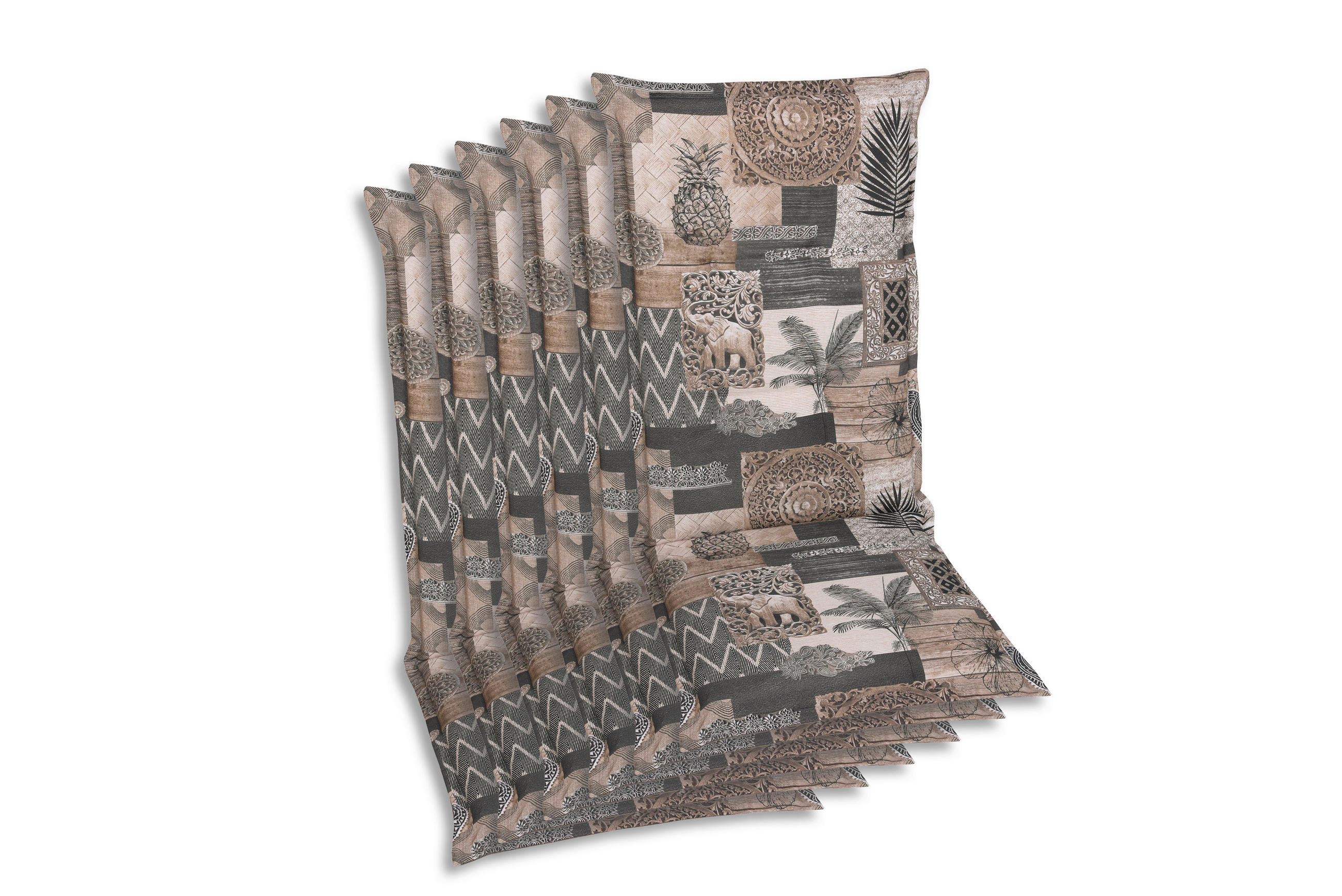 SESSELAUFLAGENSET Federn  - Beige, Basics, Textil (50/7/120cm)