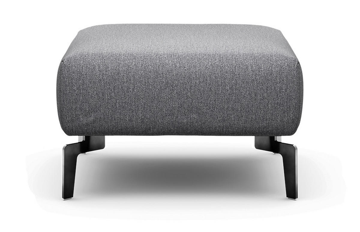 HOCKER in Textil Anthrazit  - Anthrazit/Schwarz, Design, Textil/Metall (70/70/46cm) - SENSOO