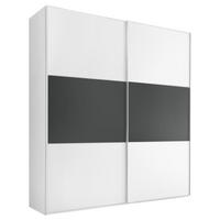SCHWEBETÜRENSCHRANK in Anthrazit, Weiss  - Weiss/Anthrazit, Design, Holzwerkstoff (188/222/68cm) - MID.YOU