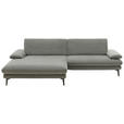 ECKSOFA Grau Webstoff  - Schwarz/Grau, Design, Textil/Metall (180/284cm) - Dieter Knoll
