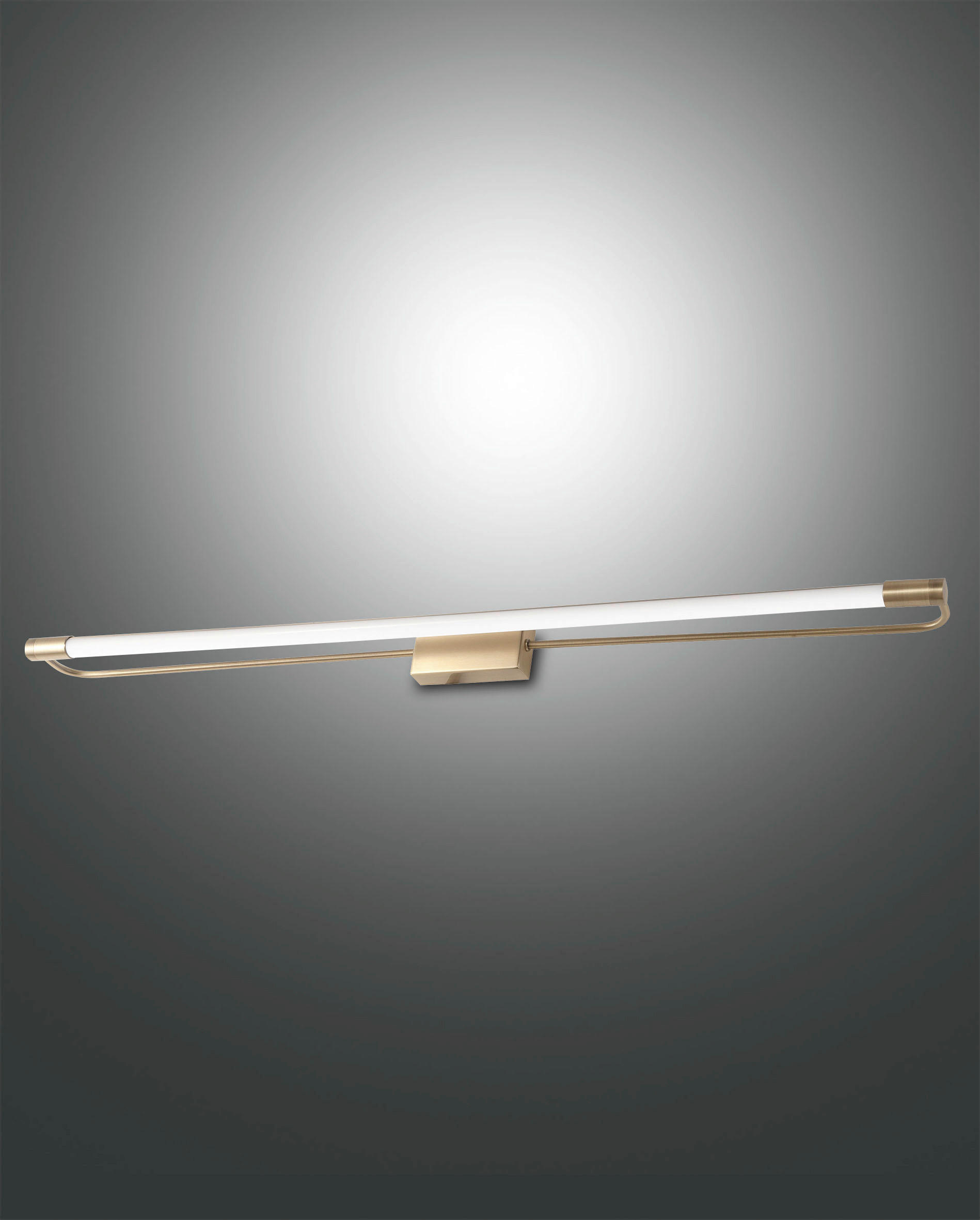 SPIEGELLEUCHTE Rapallo 80/8/5 cm   - Messingfarben, Design, Kunststoff/Metall (80/8/5cm) - Fabas Luce