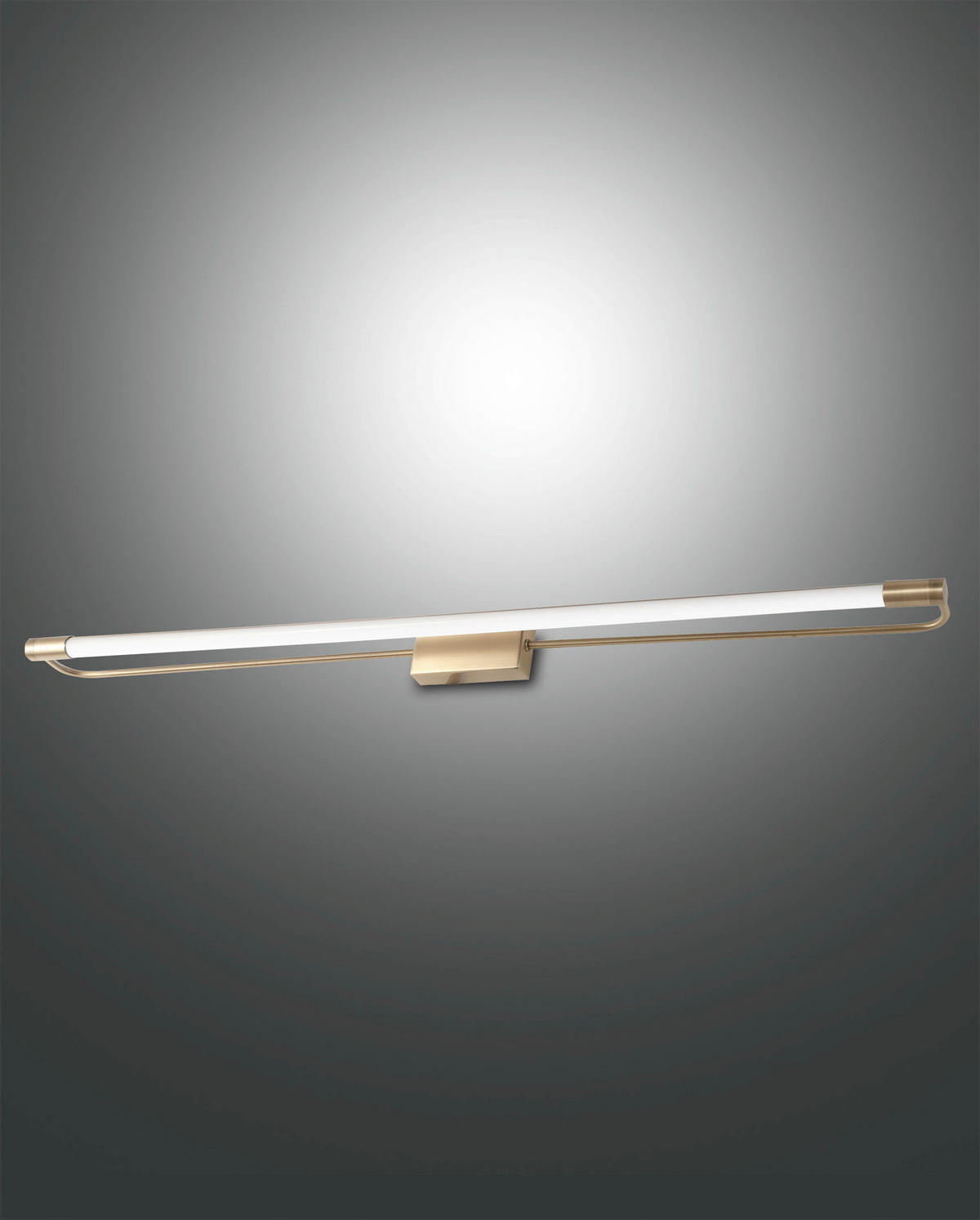 SPIEGELLEUCHTE Rapallo 80/8/5 cm   - Messingfarben, Design, Kunststoff/Metall (80/8/5cm) - Fabas Luce