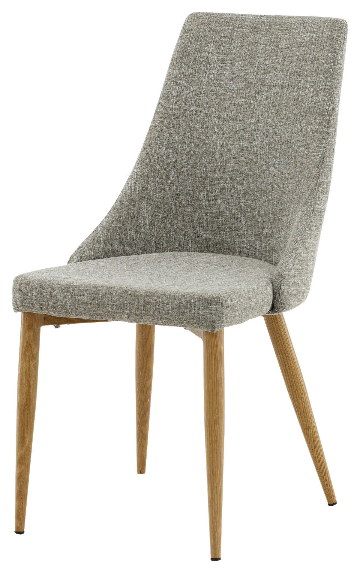 STUHL-SET 2 Stück  in Stahl Textilgeflecht  - Beige/Hellgrau, Design, Textil/Metall (46.5/91/63cm) - Livetastic