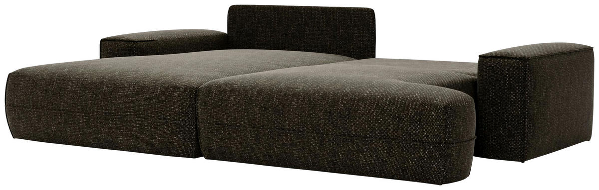 ECKSOFA in Struktur Schwarz  - Schwarz, Design, Kunststoff/Textil (156/272cm) - Livetastic