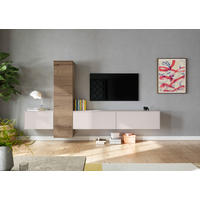 WOHNWAND  in Eichefarben, Hellgrau  282/160/37 cm  - Eichefarben/Hellgrau, Design, Holzwerkstoff (282/160/37cm) - Celina Home