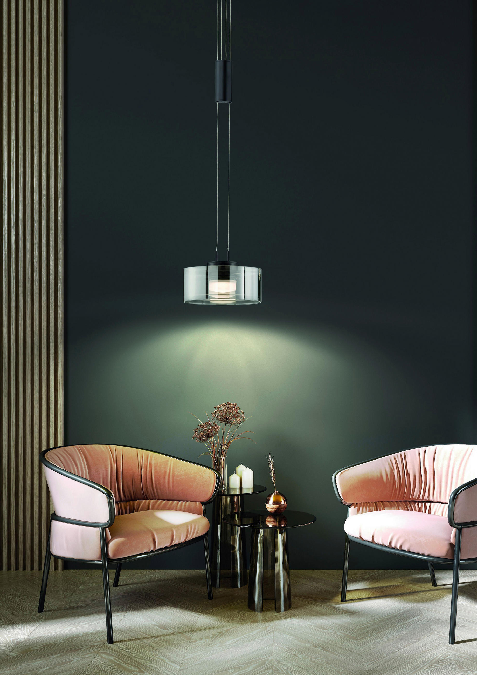 LED-HÄNGELEUCHTE Lavin 19/160 cm   - Design, Glas/Metall (19/160cm) - Fischer & Honsel