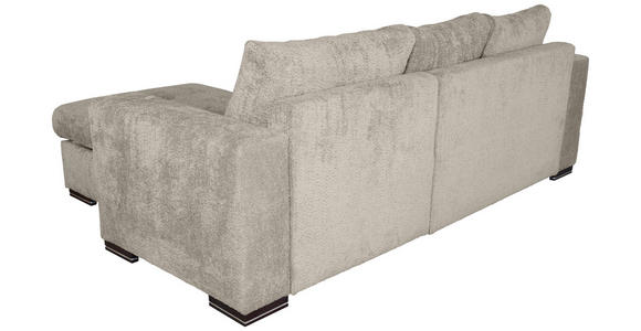 ECKSOFA Creme Webstoff  - Creme/Braun, KONVENTIONELL, Holz/Textil (170/235cm) - Carryhome