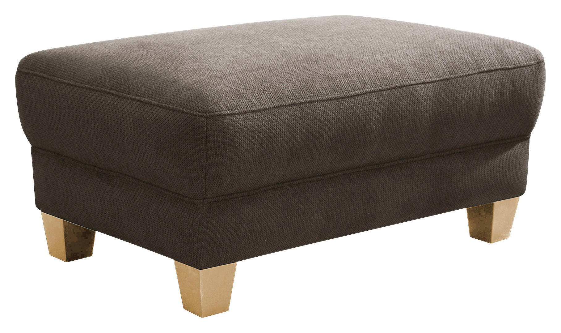 HOCKER in Textil Dunkelbraun  - Dunkelbraun/Naturfarben, Konventionell, Holz/Textil (101/45/66cm) - Sit & More