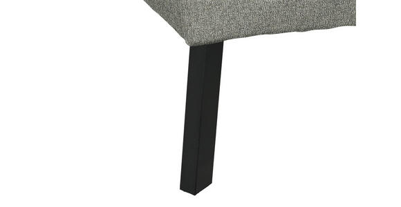 ECKSOFA in Struktur Hellgrau  280/205 cm  - Hellgrau/Schwarz, Design, Textil/Metall (280/205cm) - Xora