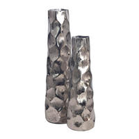 DEKOVASE  - Silberfarben, Design, Metall - Livetastic
